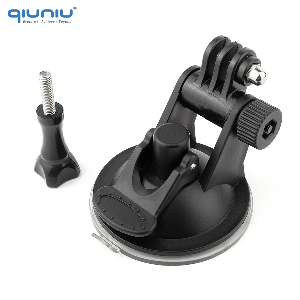 

QIUNIU Mini Car Suction Cup Sucker Record Holder Mount with Screw for GoPro Hero 2 3 4 5 6 for SJCAM for Xiaomi Yi Accessories
