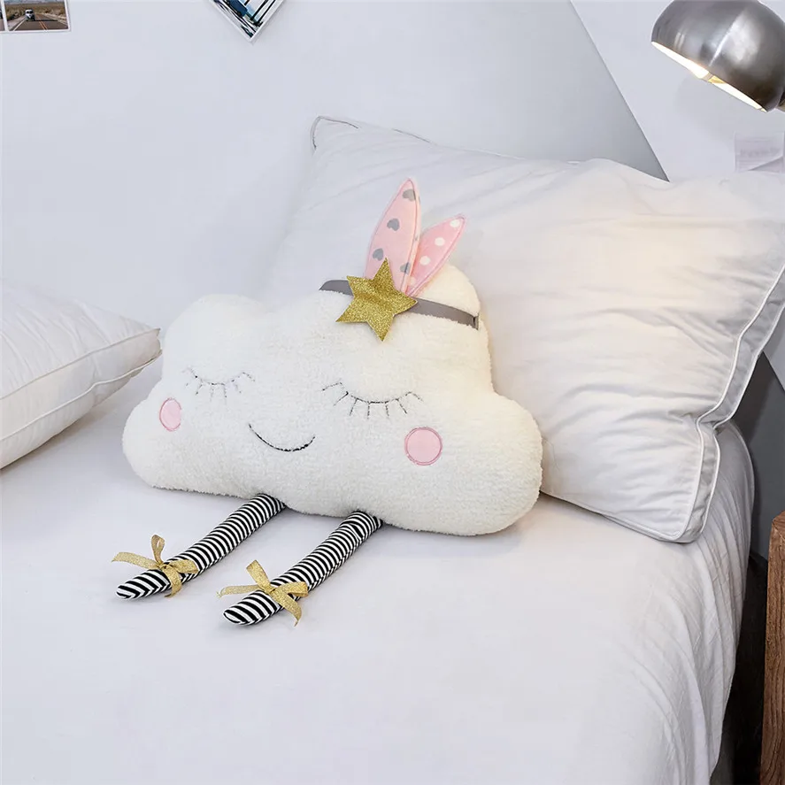 

Home Decor Soft Cloud Cushion 57x38cm/40x26cm 1PC Adorable Cloud Pillow Cushions Children Plush Decorative Throw Pillow 0423#30