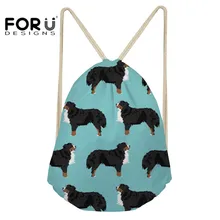 

FORUDESIGNS Sports Bags Drawstring Bag Women's Backpack Bernese Mountain Dog Printing Women Training Bag for Fitness Gym Sack