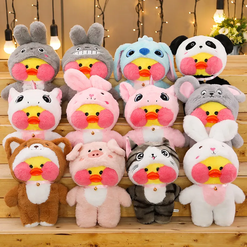 New Hyaluronic Acid Blush Small Yellow Duck Plush Toys Dolls Birthday/Xmas Gift For Children&Baby 1pc 30cm