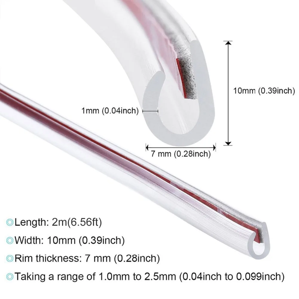 Универсальная 2 м Автомобильная защита края двери, защита от царапин, резиновая уплотнительная накладка, формовочная машина, Стайлинг для автомобилей, внедорожников