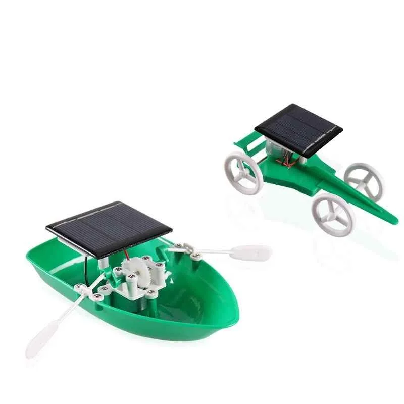 

DIY Solar Energy Green Power Toys Solar Boat And Solar Car Toy Science Educationals Kids