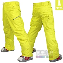 New brand Camouflage winter warm waterproof breathable thick ski pants men outdoor sports skiing snowboard clothing