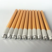 10 ШТ. Руководство ручка татуировки перманентный макияж бровей машина microblading иглы пера