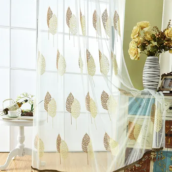 

High quality European and American style embroidered curtains for living room , bed room, children room screens embroid , tulle
