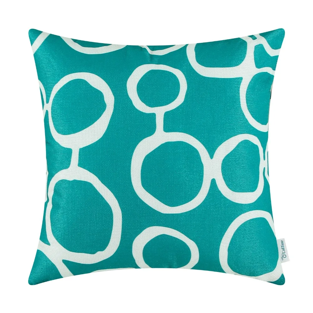 Square Calitime Cushion Covers Pillows Shell Home Decor Circles