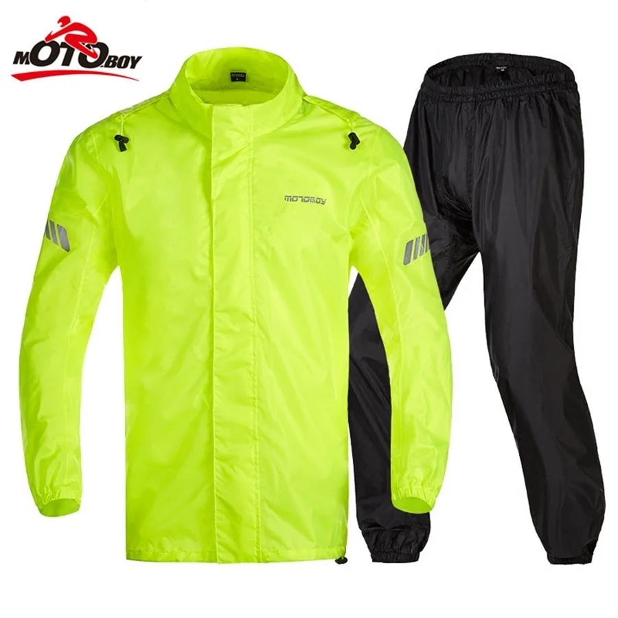 1 комплект, одежда для мотокросса, светоотражающий дождевик, дождевик, штаны, костюм, дождевик, мотоциклетный дождевик и дождевик - Цвет: yellow