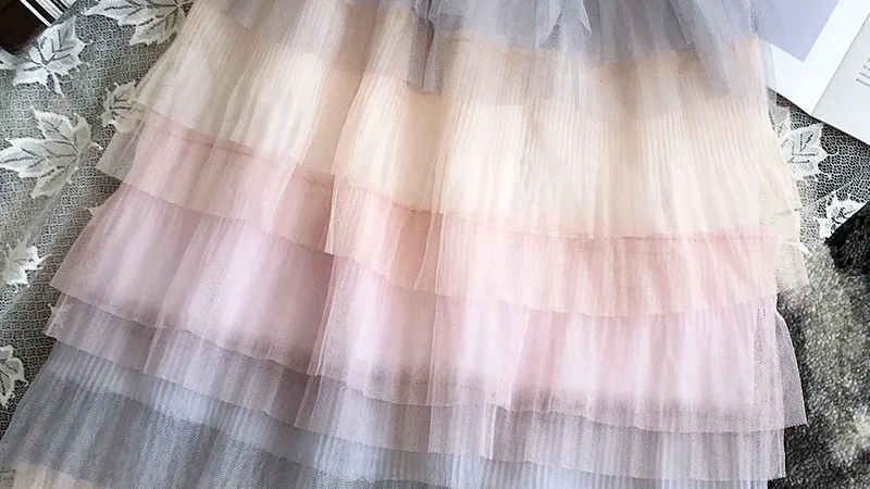 EnkeliBB Beautiful! Girls Long Skirt In Summer Baby Tulle Ball Gown Kids Koran Style Beautiful Skirts Fashion Children Tutus