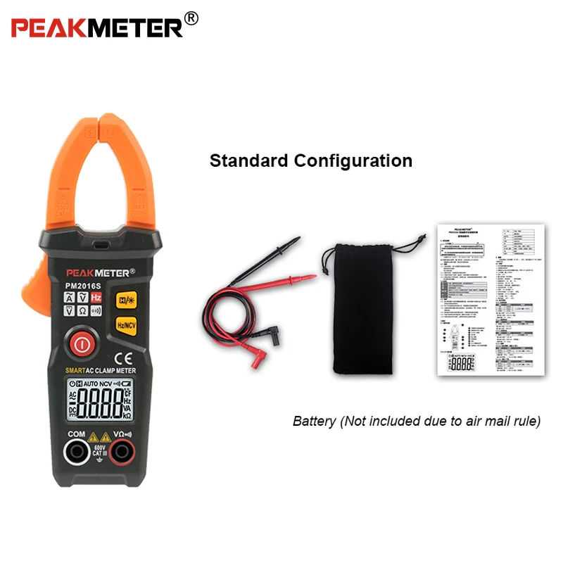 Цифровой мини мультиметр PEAKMETER PM2016S цифровой измеритель переменного тока
