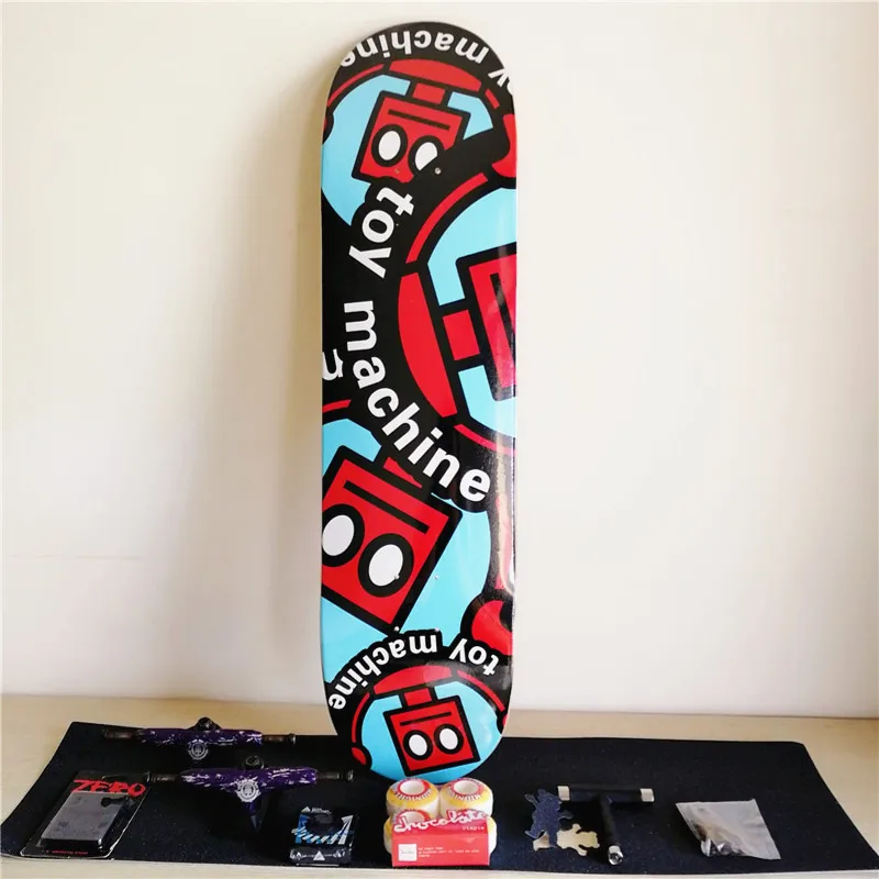 Завершенный набор скейтборд палубе Toymachine скейт колоды 5 25 мм грузовики 52 колёса и