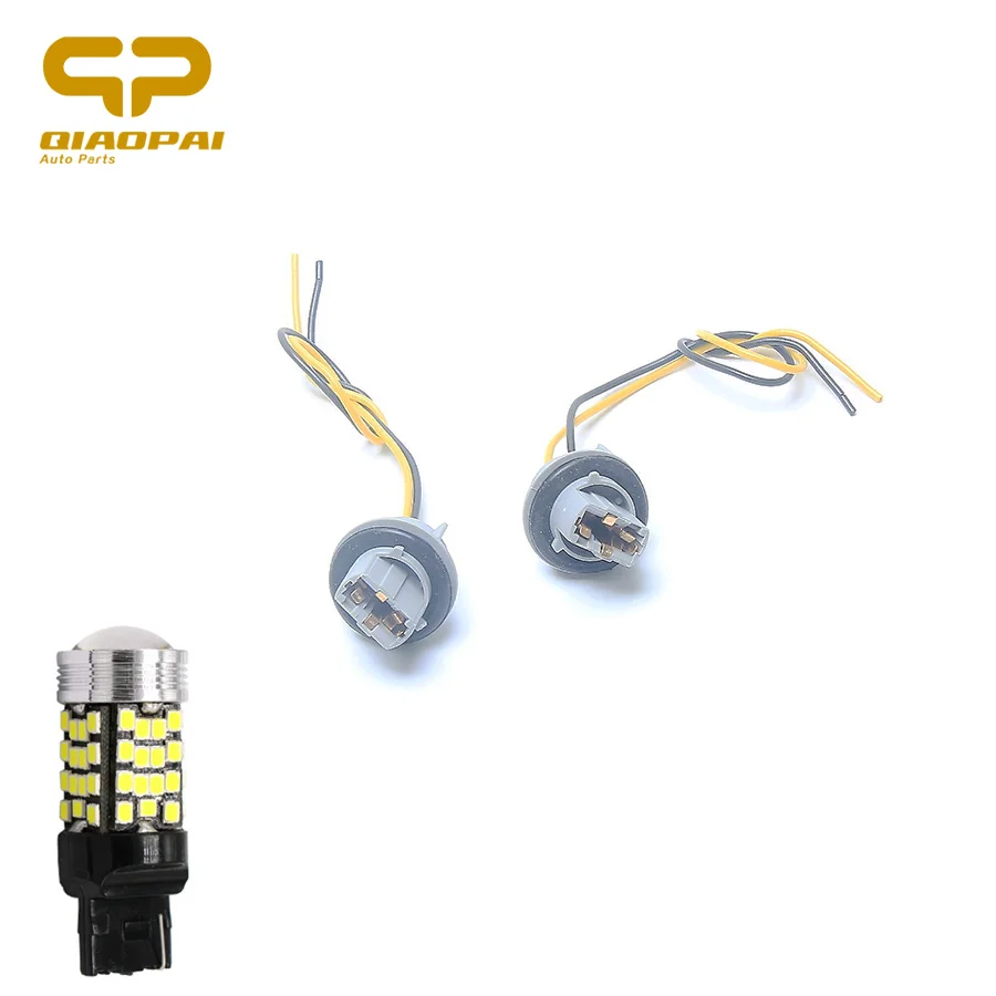 

1 Pair T20 7440 Light Socket Plug Lamp Base Car Brake Turn Signal Light Automotive Wire Connector Bulb Holder 2 Wire Harness