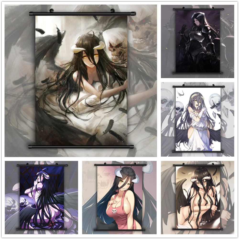 

Overlord Albedo Ainz Ooal Gown Anime manga wall Poster Scroll