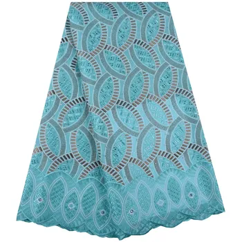 

African Dry Lace Fabric Swiss Voile With Stones Swiss Cotton Lace High Quality 2019 Voile Lace Fabrics For Nigerian Party S1597