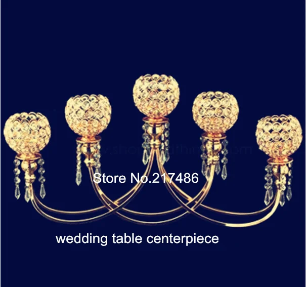 

about 30 days sent order) For Wedding Decoration Centerpiece Gold Bling Candle Holder Candelabra