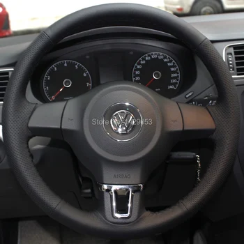 

Case for Volkswagen Golf 6 Santana Jetta Sagitar Lavida Bora MAGOTAN Touran Steering wheel covers Specially Genuine leather