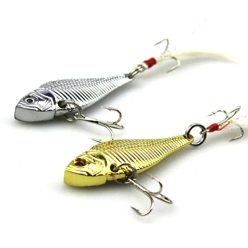 Lifelike Fish Scale Spinner Lure Fishing Equipment Treble Hook Wobbler