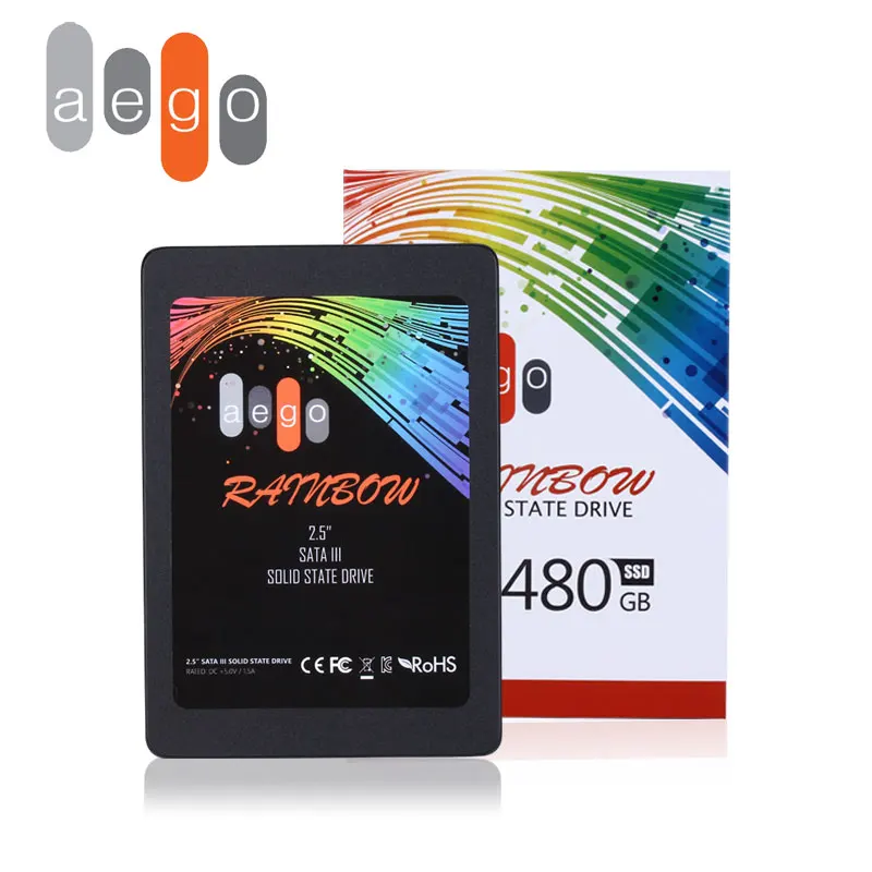 AEGO внутренний 960 ГБ SSD 2,5 SATA III PC SSD 3D NAND 2,5 дюймов SSD 6 ГБ/сек. 2," /7 мм твердотельный накопитель для ноутбука(960 ГБ SSD накопитель