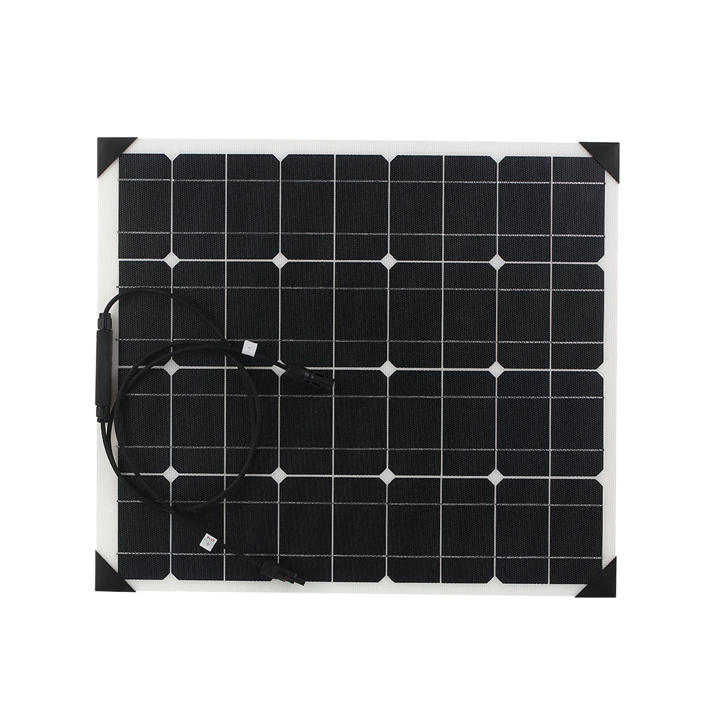 Гибкие монокристаллические силиконовые солнечные панели 50 Вт 18 в ETFT сотовая поверхность 25% высокая скорость преобразования солнечной панели системы