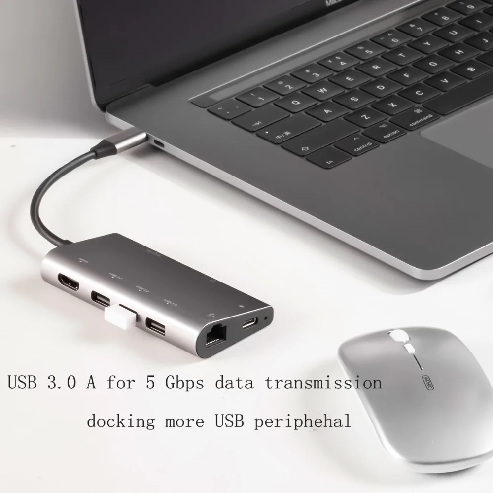 USB C к HDMI гигабитный Ethernet адаптер для MacBook Pro/Air hp Dell lenovo Thinkpad Sureface Book 2 acer док-станция для ноутбука