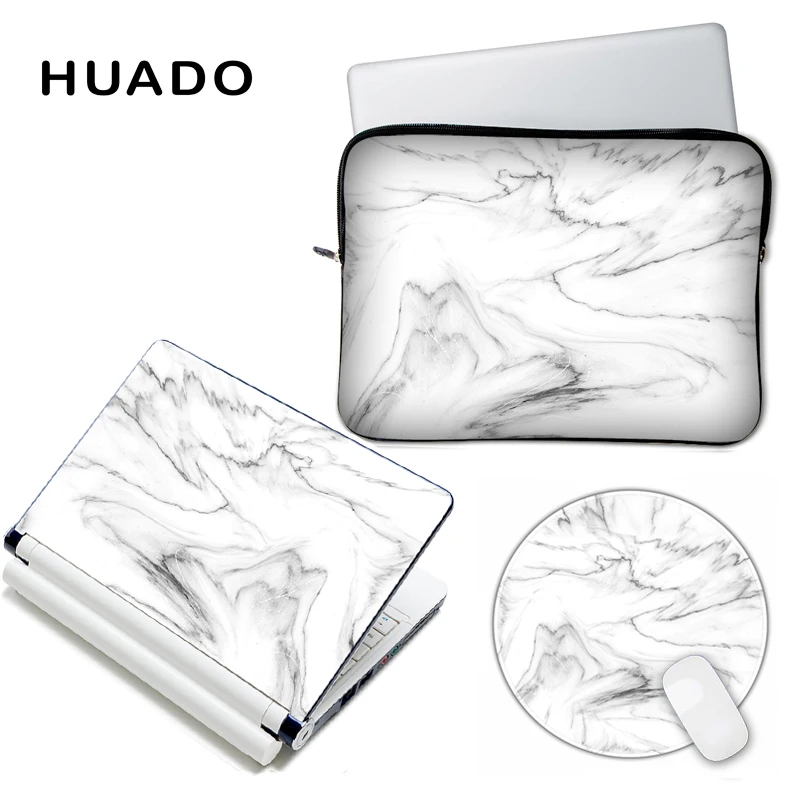 Marble Design Laptop Bag Skin Mouse Pad 3 in 1 Protector for Lenovo HP Asus Macbook Xiaomi 13.3 15