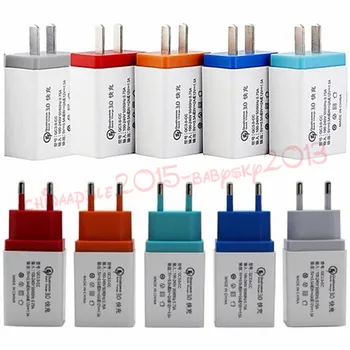 

wall charger QC 3.0 Quick Charge Eu US Ac Wall charger power adapter for iphone 7 8 x android phone pc mp3 With Retail box