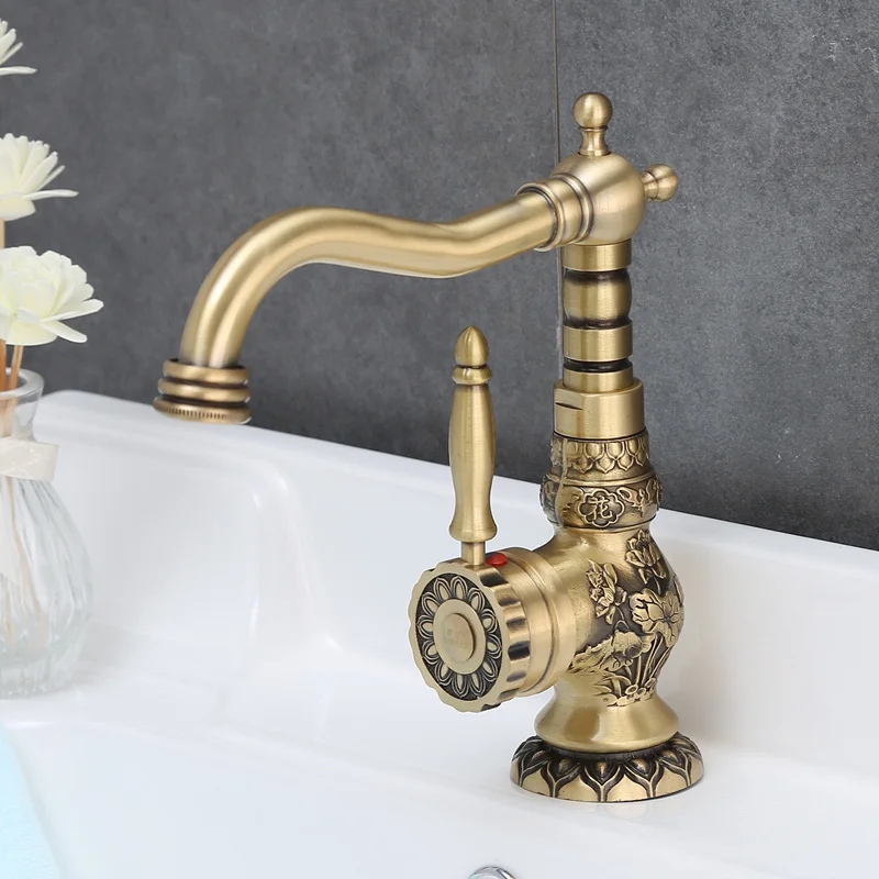 

style basin faucet, washbasin, hand basin, bathroom table, upper and lower basin, single hole hot and cold water faucet