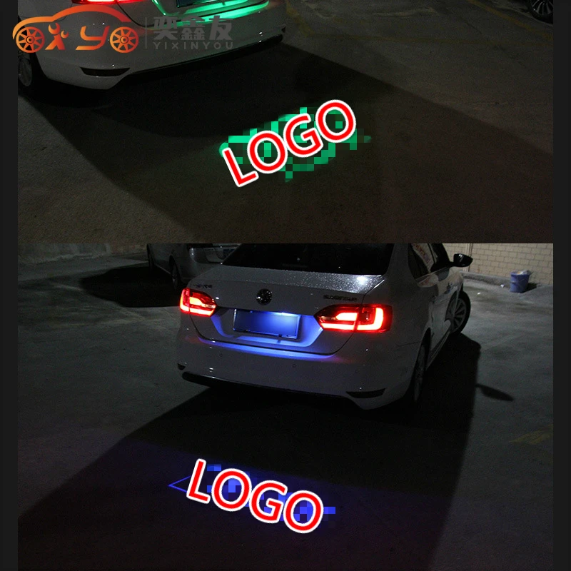 

License Plate Light Projection For AUDI Laser Projection Lamp Logo License Plate light Welcome light Anti-rear Warning light(6.5