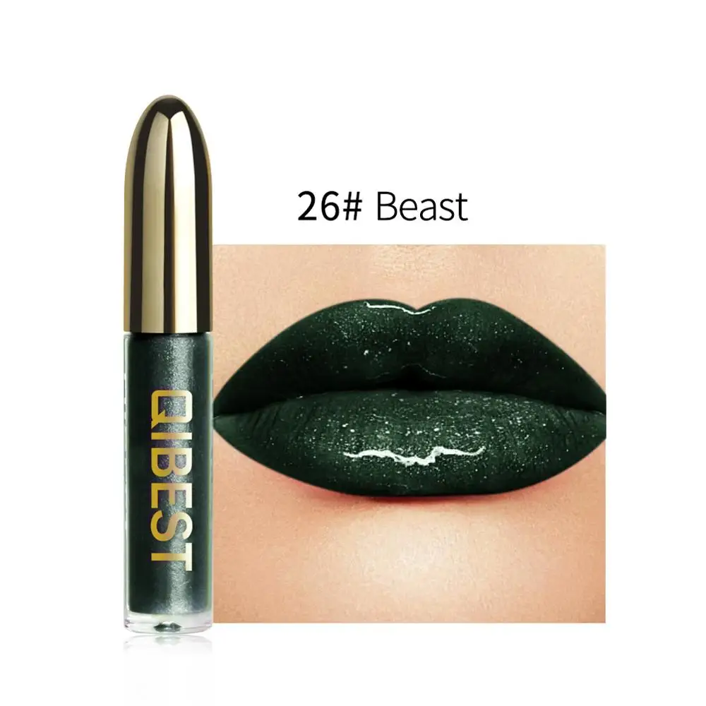 28 Colors Long Lasting Moisturizer Glitter LipGloss Tint Cosmetics Nutritious Shimmer Liquid Lipstick Beauty Lips Makeup maquiag - Color: 26