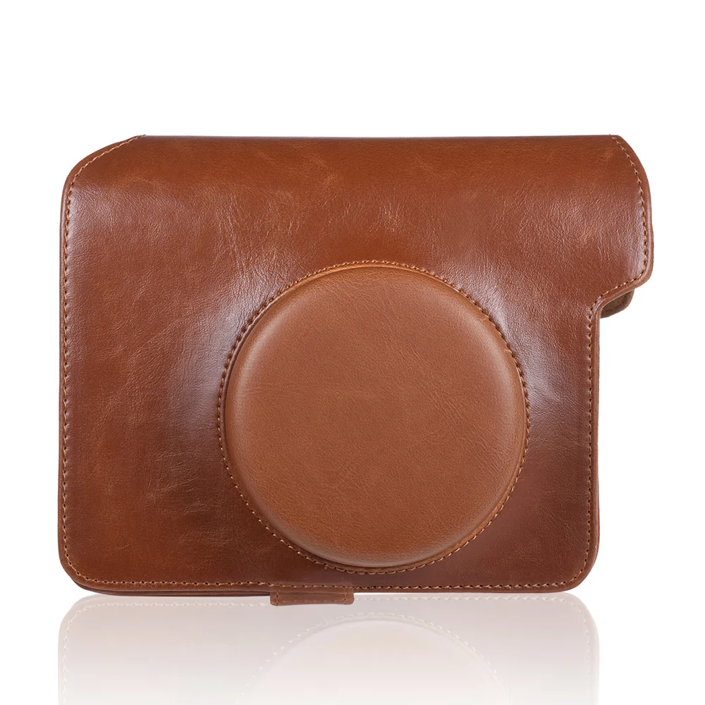 Vintage-PU-Protective-Camera-Case-Bag-Pouch-CoveCamera-Strap-For-Fujifilm-Instax-Wide