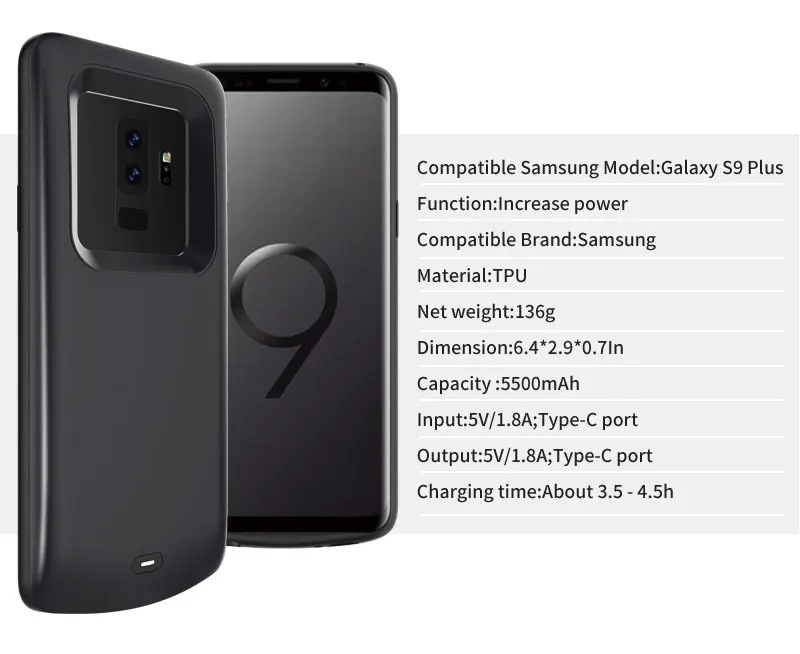 Gagaking Батарея Зарядное устройство чехол для samsung Galaxy S9/S8 4700/5200 мА/ч, Перезаряжаемые Мощность банковская карта чехол для Galaxy S9 Плюс/S8 плюс