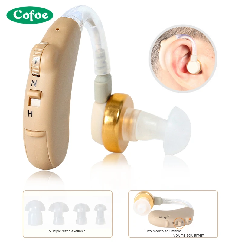 Cofoe Hearing Aid Digital Behind The Ear Portable Small Mini Invisible Sound Amplifier Adjustable Hearing Aids for deafs