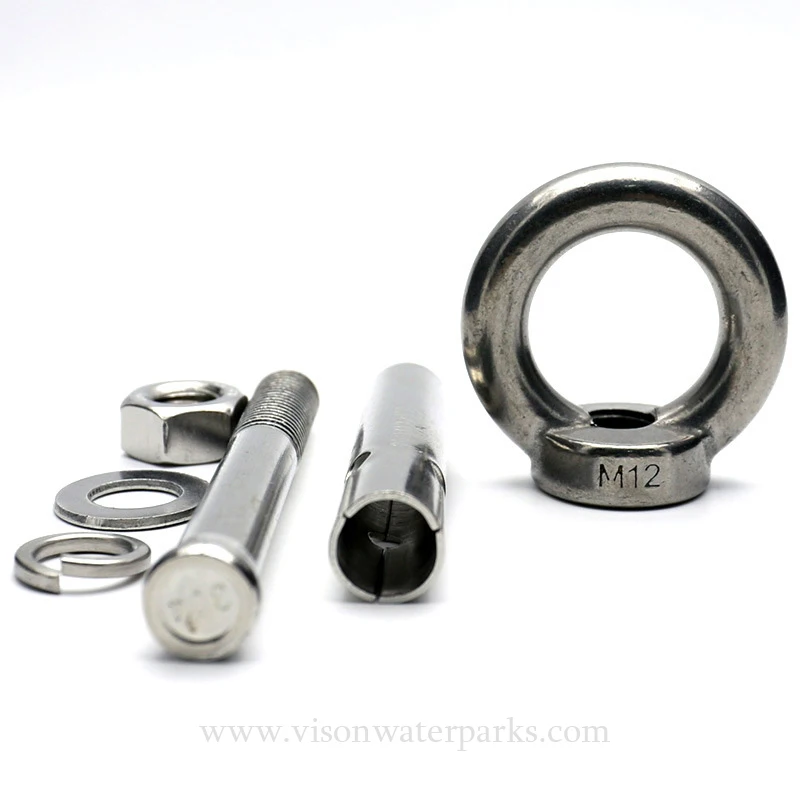 Water park pool 304 stainless steel Lane line hook retainer embedded parts Directly fixed 304stainless (4)