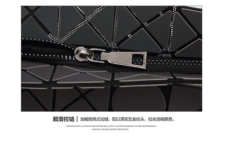 ZYJ Female Laser Luminous Plaid Bags Diamond Chains Rainbow Shoulder Make Up Bag Handbag Deformable Lattice Evening Clutch Bag (19)