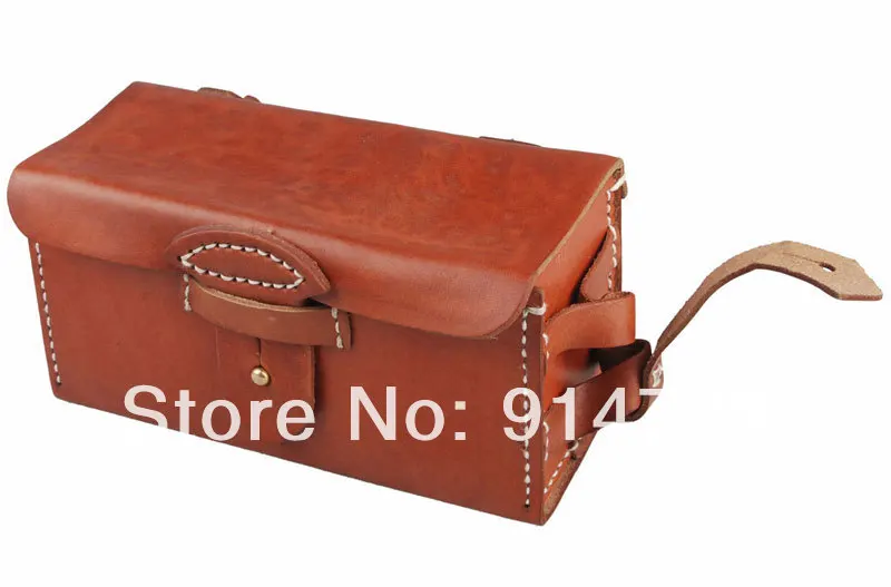 

WWII IMPERIAL JAPANESE ARISAKA TYPE 38 LEATHER AMMO POUCH BAG CASE-33917