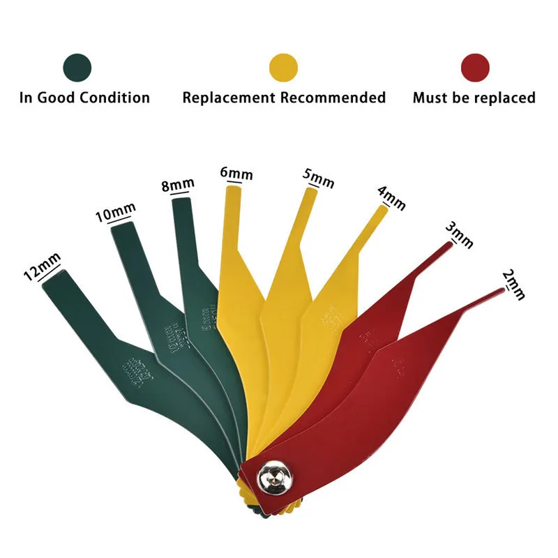 Brake Pad Detector Brake Lining Thickness Gauge Brake Scale Car Repair