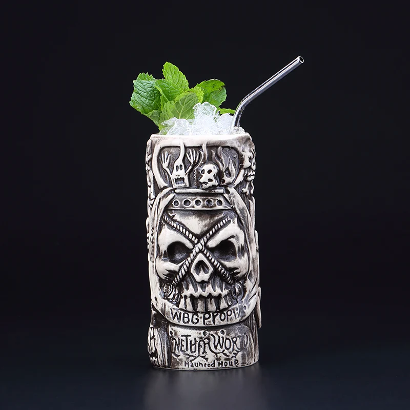 Коктейльная чашка с пиратами Карибского моря гавайская керамическая Tiki 570