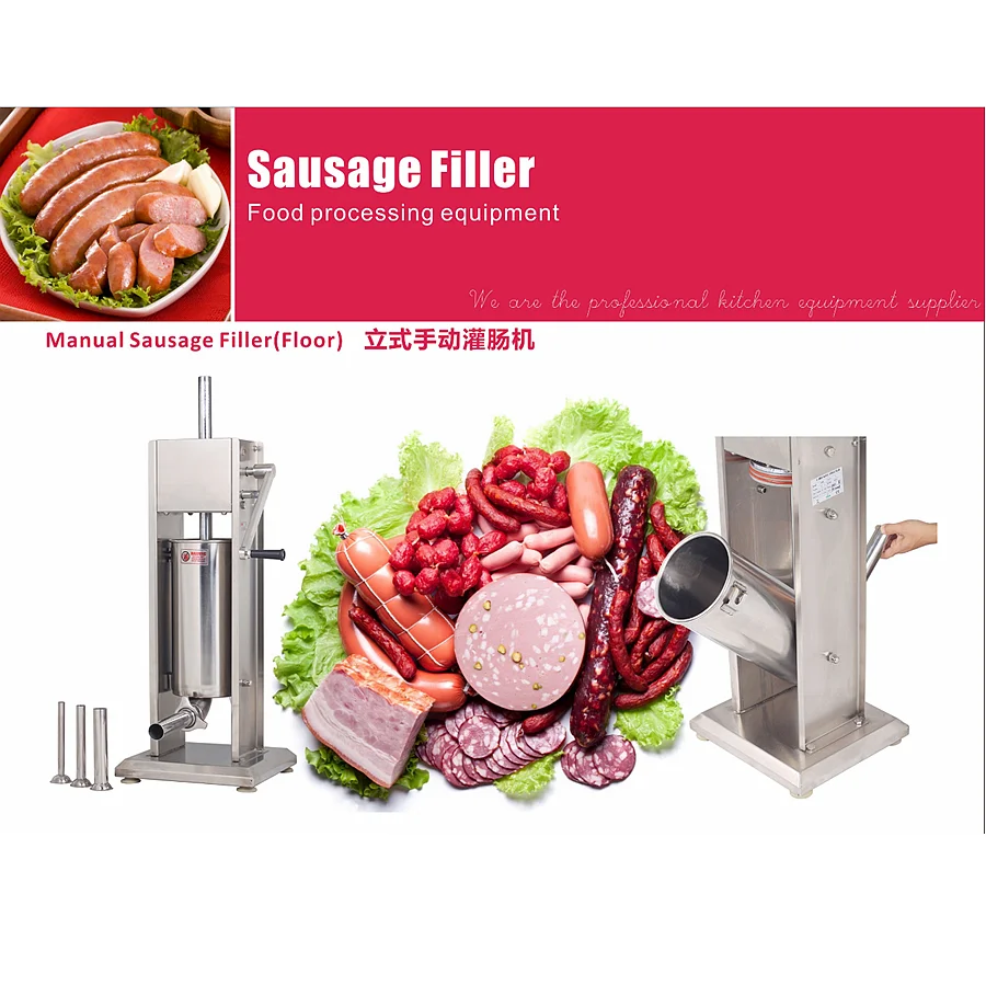 GZZT Колбаса Stuffer 201 нержавеющая сталь 3L/5L/7L ручной колбасный шприц наполнитель для