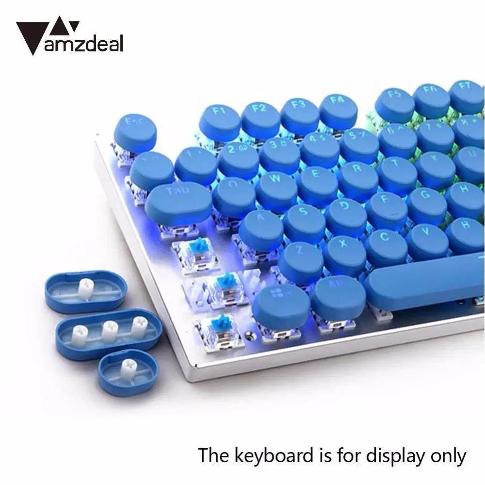 AMZDEAL игровая механическая клавиатура колпачки для ключей ABS ретро круглые