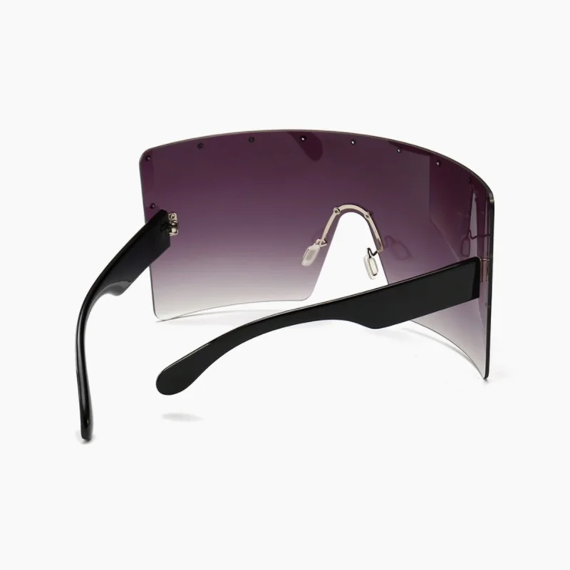 2019 New Oversize Ladies Sunglasses  Rimless Blue Yellow Gradient Sun Glasses Summer Fashion Brand Designer Shades_voghion.com