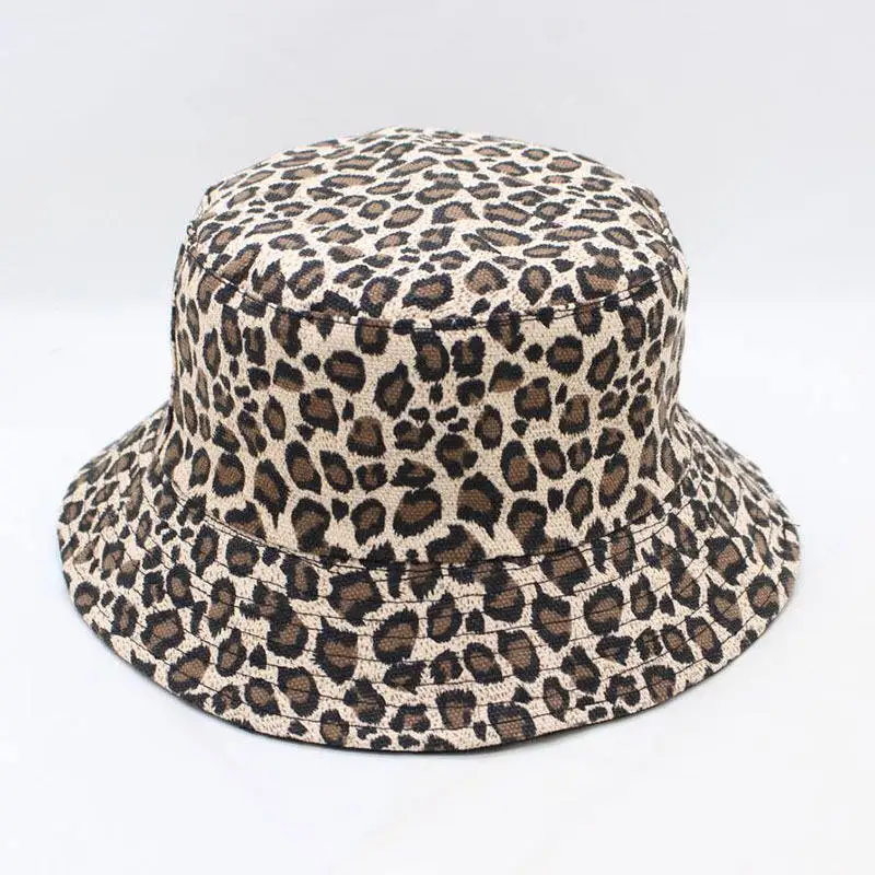 LDSLYJR 2020 Leopard print Bucket Hat Fisherman Hat outdoor travel hat Sun Cap Hats for Men and Women 280