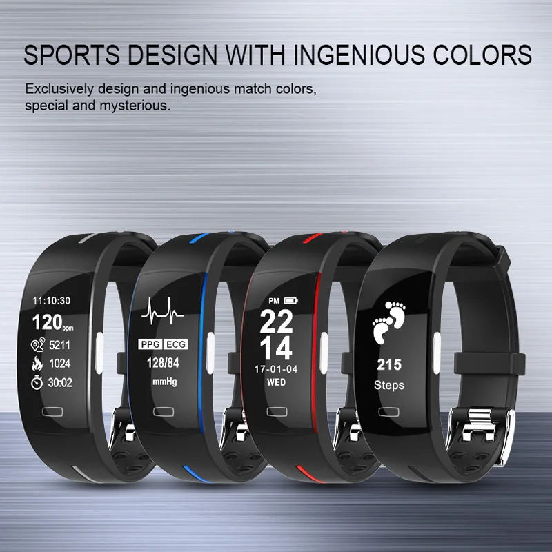 

Smart Band Watch Bracelet Heart Rate Blood Pressure Fitness Tracker monitor Sport Pedometer IP67 Waterproof Wristband P3