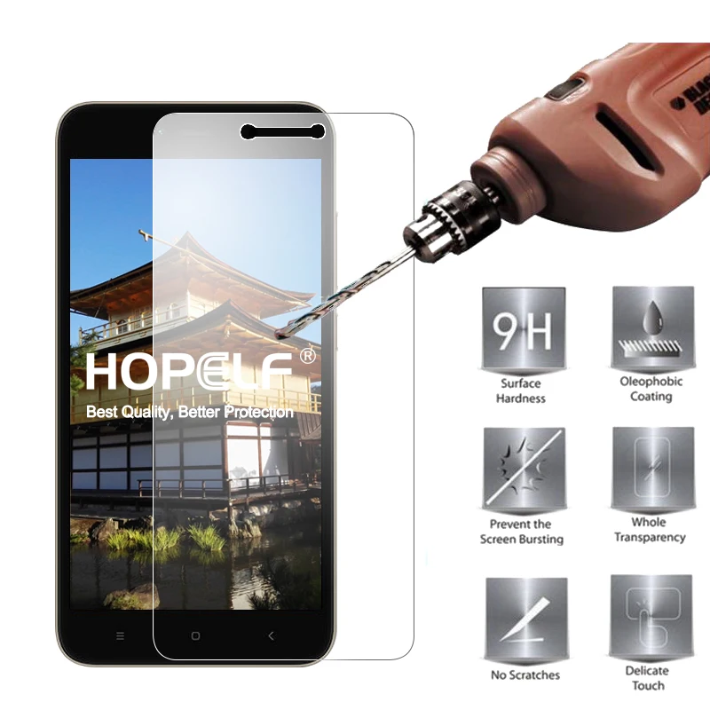 

HOPELF Tempered Glass for Xiaomi Redmi Note 5A Screen Protector 9H 2.5D Phone Protective Glass for Redmi Note 5A Prime Glass