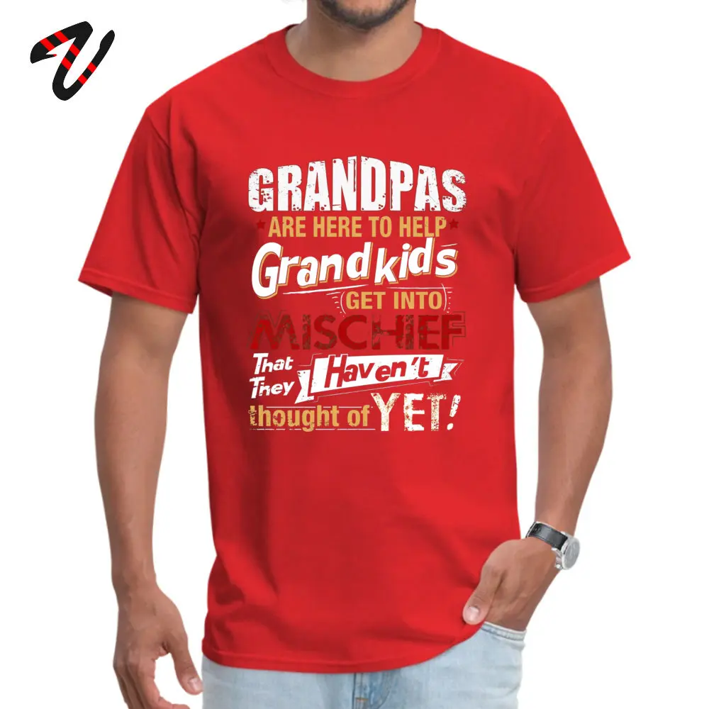 Casual Slim Fit VALENTINE DAY Pure Cotton Round Neck Man Tees Printed On T Shirts Dominant Short Sleeve T Shirts Grandpas Are Here To Help Grandkids Funny Quot red