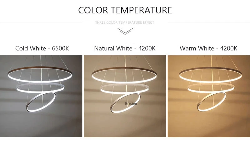 Modern LED Pendant Lights Adjustable 3 Rings Pendant Lamp For Living Room Foyer Dining Room Restaurant Bar Hanging Lighting 220V (2)