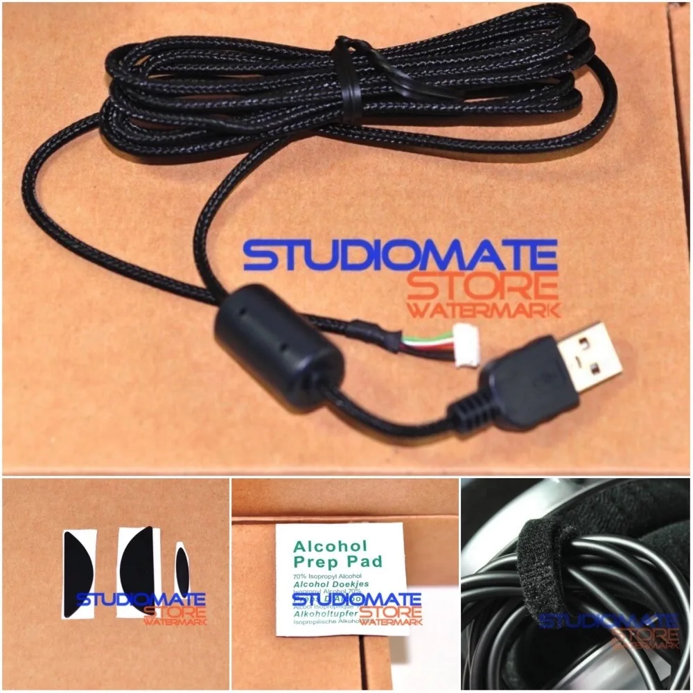 

10 Pcs Repair Mice Mouse USB Cable Line Wire For Logitech G500 G500s Feet Skate
