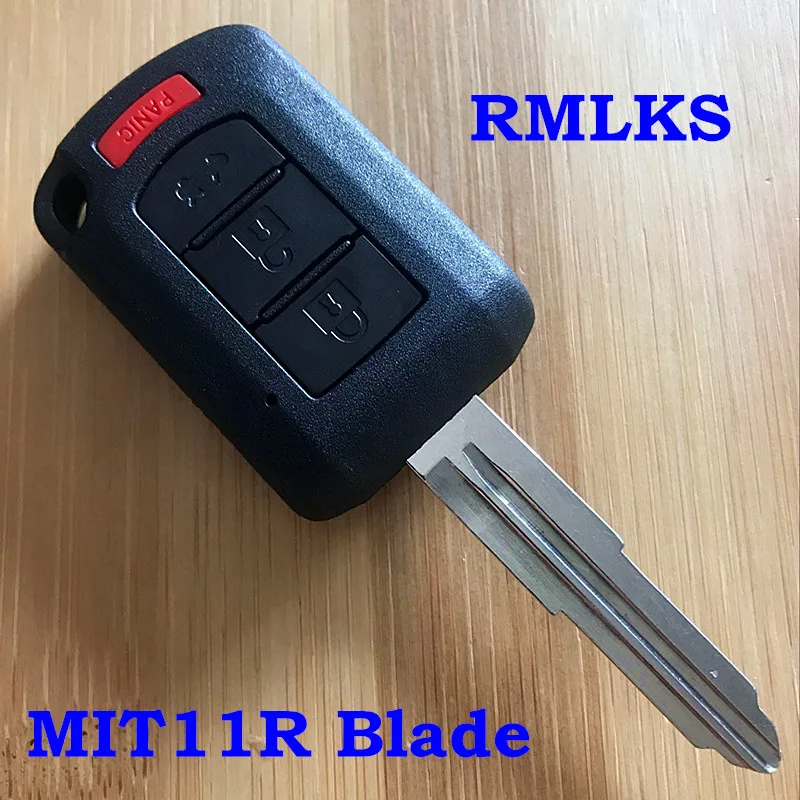 Дистанционный ключ чехол корпус на брелок 3 4 кнопки Uncut MIT11R лезвие для Mitsubishi OUCJ166N пульт дистанционного ключа оболочки