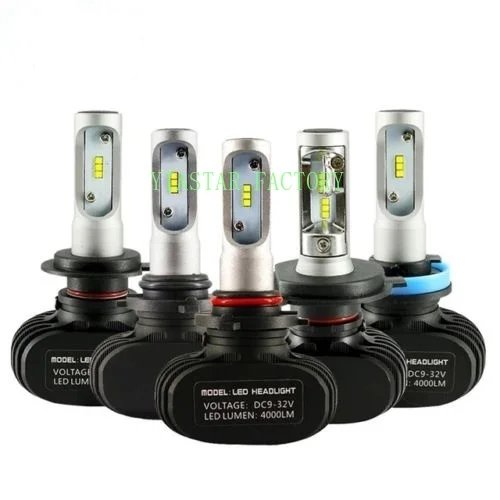 Yiastar 2 шт. Автомобильные фары S1 H7 LED H4 H1 H3 H8 H11 H13 H27 880 9004 9005 9006 9007 50 Вт 8000LM 6500 к лампочки