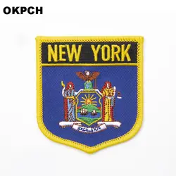 США штата Нью-Йорк термоклейкая заплата кружевная ткань патч для Костюмы наклейки одежды 10 шт 6*7 см UPI-0220-S