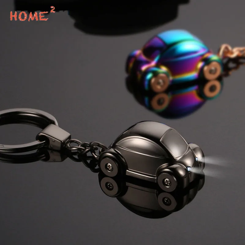 

Mini Car Key Chain Upscale Auto Styling Keychain with LED Light Key Ring for Land Rover Opel LADA Hyundai BMW KIA Subaru Benz VW