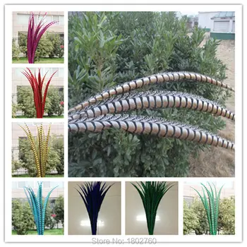 

Wholesale 50pcs/lot beautiful copper chicken side tail feathers 100-110 cm multiple colors optional stage celebration decoration
